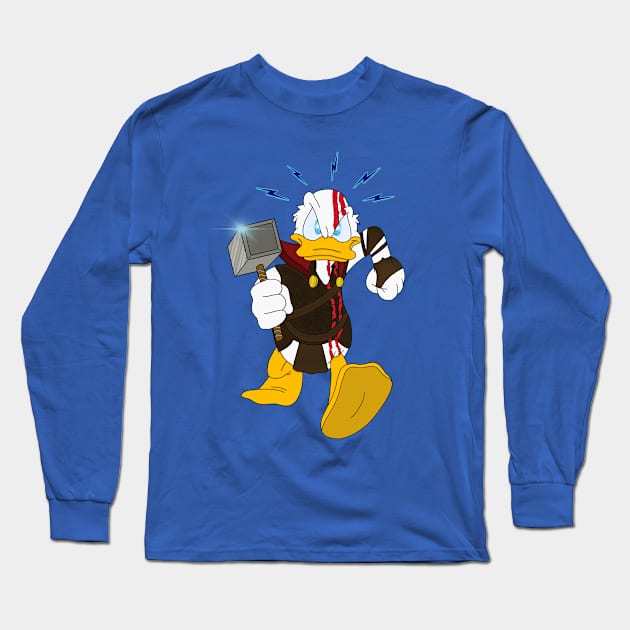 Duck of Thunder Long Sleeve T-Shirt by WkDesign